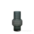 ripple coloured glass & crystal vase for flowers